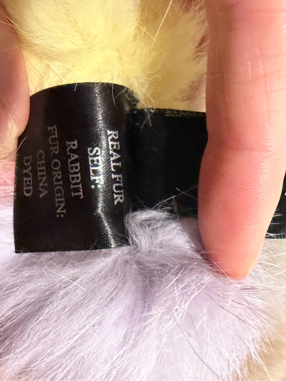 Adrienne Landau Rainbow Rabbit Fur Scarf - Picture 4 of 4